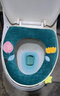 科缦 V型专用马桶垫家用四季防水厕所坐便套可爱欧式马桶坐垫圈拉链款 常规v型-梦幻蓝花朵-拉链款 1 实拍图
