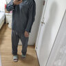 金立芬睡衣男秋冬季长袖纯棉春秋季加大码运动全棉家居服套装可外穿出门 116智慧深灰色 L （120斤-140斤） 实拍图