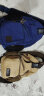 思牧（SIMU）男士胸包斜挎帆布包新款挎包大容量韩版潮流男户外休闲复古潮男包 蓝色 加大版（可放10寸以下平板） 实拍图