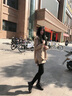 俏婷朵2021春季韩版夹克女宽松休闲连帽风衣女时尚中长款小个子黑色气质 卡其色 L 建议110-120斤 实拍图