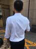 回力衬衫男夏季纯色休闲短袖衬衫商务百搭白衬衣男 白色-短袖 XL 实拍图