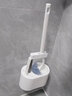 森马桶刷挂壁式无死角洗厕所刷子置物架卫生间洁厕刷带底座清洁套装 壁挂式马桶刷【白色】 实拍图