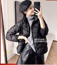 美洋（MEIYANG）速暖鹅绒服定制高阶尼龙简约绗缝轻暖短款羽绒外套秋季新款羽绒服 黑色 L 实拍图
