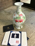 宁封窑景德镇经典复刻粉彩八桃橄榄瓶陶瓷器仿古花瓶餐厅客厅书房装饰摆 粉彩福寿八桃纹橄榄瓶 实拍图