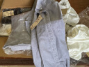 无印良品 MUJI 男式 棉水洗牛津 纽扣领衬衫 休闲百搭 衬衣外套 ACA01C2S 浅灰色 XS (160/80A) 实拍图