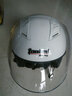 坦克摩托车头盔3C四分之三盔T536四季防风B.Duck电动车安全帽男女 纯净白色【经典】【茶色镜片+透明镜片】 XL（建议头围58-60cm） 实拍图