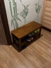 千美居  实木换鞋凳鞋柜现代简约门厅长条凳收纳家用门口入户穿鞋凳 架式胡桃色两层80 实拍图