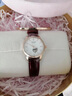 宝时捷（POSCER） 手表女爱心镂空女士手表时尚镶钻机械女表新年礼物送女友51021 酒红色皮带款 实拍图
