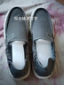 百达威登老北京布鞋男夏季冰丝帆布懒人一脚蹬套脚男鞋透气豆豆鞋子男板鞋 灰色W865 40 实拍图