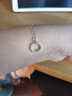 DODOGOGO网红小众设计感项链女潮夏季韩版锁骨链气质森系短款颈链七夕礼物 白金项链 实拍图