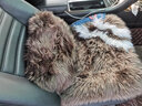 达令河汽车坐垫冬季纯羊毛澳洲皮毛一体加厚保暖长羊毛坐垫单个座椅垫套 Y75咖色（前座一片+腰靠） 实拍图