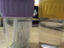 名创优品（MINISO）一盖两用提手玻璃杯冷萃杯便携式吸管杯咖啡杯(风铃紫500ml) 实拍图