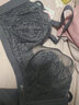 安致儿 文胸薄款内衣女性感大码显小收副乳胸罩透明蕾丝聚拢无钢圈超薄 深灰 80B （36=80BCD通杯） 实拍图