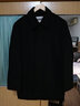 恒源祥羊毛呢大衣男中长款冬季中老年商务呢子外套加厚男士领导爸爸男装 961黑色夹棉 190/104A 实拍图