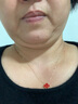 花影（HUAYING）18K金项链女四叶草钻石彩金首饰纪念日生日礼物送女朋友老婆 [彩金+钻石]四叶草项链*红玛瑙 实拍图