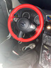 安牛 汽车方向盘套真皮手缝把套超纤皮防滑皮套四季通用型透气吸汗 超纤皮 大红色打孔 实拍图