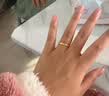 中国黄金（CHINA GOLD）黄金戒指碎碎冰足金女款情侣对戒求婚结七夕送女朋友礼物老婆七夕 圈号13/约3.23g 实拍图