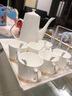 品来运 陶瓷杯子水杯套装冷凉水壶骨瓷耐热茶壶家用喝水具欧式客厅茶杯 仲夏之星水具9件（带骨瓷茶盘） 实拍图