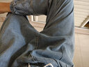 鲁宾克牛仔裤男秋季宽松束脚哈伦束脚裤男士休闲裤子男潮流工装男裤长裤 浅蓝色 2XL 实拍图