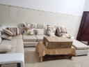 澳特莉莎（AOTELISHA）沙发客厅现代简约布艺沙发组合中大户型科技布沙发可拆洗实木沙发 弹簧+乳胶】普通面料（选择1号-15号） 六件套【配4个凳子】 实拍图