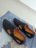 费耐弗（feinaifu）凉鞋男真皮夏季头层牛皮沙滩鞋大码防水包头男士凉拖鞋透气凉皮鞋 蓝色 41 实拍图