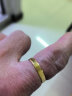 金世喜999足金光面戒指黄金平板男士女士黄金戒指 显宽显大活口情侣对戒 金重3.72g 实拍图