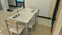 贝格娅 钢化玻璃餐桌椅组合简约现代餐桌长方形家用小户型吃饭桌子4人/6人 餐桌 120*70配6椅套餐 实拍图