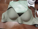 素肌良品经典果冻条舒适无痕软支撑无钢圈小胸微聚收副乳文胸内衣女秋冬 媚茶绿 【经典果冻条】 XL (85B、85C) 实拍图