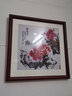 紫腾随轩新中式牡丹花开富贵装饰画客厅餐厅背景墙画卧室床头挂画壁画 图20 40*40cm红木色实木框 实拍图
