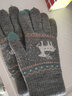 撞青春保暖毛线手套男女秋冬季针织手套学生时尚韩版可爱情侣手套 灰色 均码 1双 实拍图