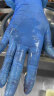 繁物简一次性乳胶手套食品级加厚蓝色橡胶丁腈手套卫生防油工作防护耐酸 蓝色加厚丁腈高弹100只【盒装】 M中号（手掌宽度8-9 cm） 实拍图
