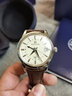 冠蓝狮（Grand Seiko）  冠蓝狮gs机械复古奶油面系列鳄鱼皮表带正装大三针男表 现货SBGM221G 实拍图