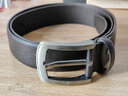 七匹狼（SEPTWOLVES） 男士真牛皮腰带 牛皮针扣皮带 百搭韩版商务男式腰带 啡色 实拍图