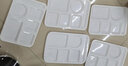 甜雅静 密胺餐盘仿瓷多格快餐盘商用分格盘可刻LOGO商用饭馆公司厚餐具 白色普通款单品 实拍图