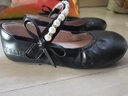 百丽童鞋春秋女童皮鞋返校学生鞋宝宝透气珍珠单鞋表演鞋 黑色28码 实拍图