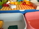 澳乐（AOLE-HW）儿童多功能积木桌宝宝游戏桌兼容大颗粒男女孩早教玩具桌幼儿礼物 【皇家蓝】多功能桌+椅+85颗积木 实拍图