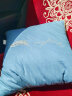 南极人纯棉抱枕被二合一刺绣多功能被子办公室午睡枕汽车靠垫礼品 全棉羽毛款- 孔雀蓝 45x45cm展开120x160cm 实拍图