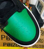 耐克（NIKE）【潮】Air Jordan aj1板鞋男女新款高帮休闲跑步运动耐磨篮球鞋 554725/554724-067/黑绿脚趾 37.5 GS 实拍图