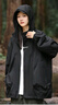 罗蒙（ROMON）冲锋夹克男女户外运动登山服连帽外套防风防水风衣情侣款黑色L 实拍图