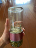 茶宝女士茶水分离泡茶杯双层玻璃水杯女便携可爱少女花茶过滤网红杯子 琉璃黑280ml 加厚款【带杯刷杯套】 实拍图