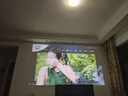 EUG【免费安装】家用投影仪超高清白天可用家庭影院4K解码投影电视一体机卧室3D智能投屏投影机带幕布 耀夜黑-语音款【激光TOF技术】 标准配套：投影仪+支架+100寸抗光幕布（免打孔） 实拍图
