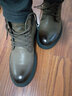 七匹狼马丁靴男真皮靴子秋冬季新款加绒保暖高帮棉皮鞋男士休闲鞋英伦风 黑色3753 43 码 实拍图