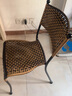 东方雅岚 靠背的藤编椅子编织单人家用凳子藤编椅阳台竹椅子玻璃户外休闲椅 中号双色(坐高38cm )两把价 实拍图