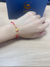 中国黄金China Gold四叶草红绳黄金手链女足金转运珠手串生日礼物女送女友妈妈老婆 足金四叶草手绳/刻字贺卡服务 实拍图