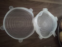 艾颖食品级硅胶保鲜盖厨房冰箱碗盖密封盖家用硅胶盖可伸缩重复使用 美标加厚款4个装（直径16.5cm) 实拍图