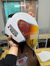 LS2新款摩托车头盔四分三盔电动助力车四季大尾翼大码男女半盔OF608 闪光白+极光红镜片（可联系客服换其它颜色） 3XL(建议61-62CM) 实拍图