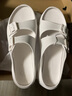 斯凯奇（Skechers）泡泡鞋休闲沙滩鞋凉鞋女鞋厚底舒适软底运动拖鞋女 白色/WHT 40 实拍图