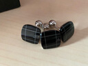 带带帅法式袖扣袖钉男士袖扣袖口钉衬衫扣袖口扣男女款 黑色 K01 黑色井字 袖扣 实拍图