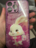 虎克船长 适用苹果14手机壳iPhone14ProMax保护套苹果14pro玻璃后壳可爱超薄防摔镜头全包高级感男女款网红 苹果14ProMax【梅子色-夹克背包兔】贈钢化膜 实拍图