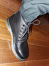 百丽（Belle）复古粗跟马丁靴男休闲工装风机车短靴加绒92267DD0 黑色(6孔) 39 (245mm) 实拍图